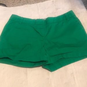 Green J. Crew Chino Shorts